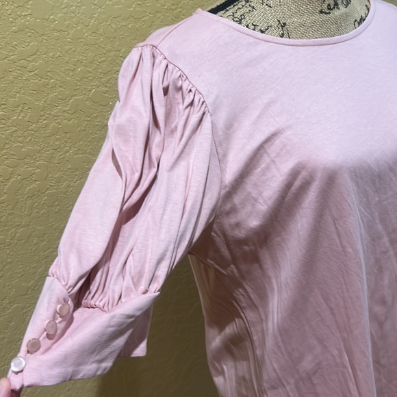Pink Relaxed Pleated Blouse - Picture 2 of 7